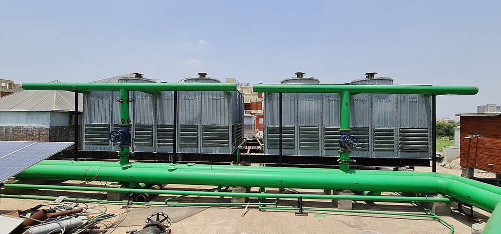 Industrial cooling tower water-treatment system